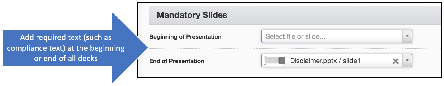 Mandatory slides