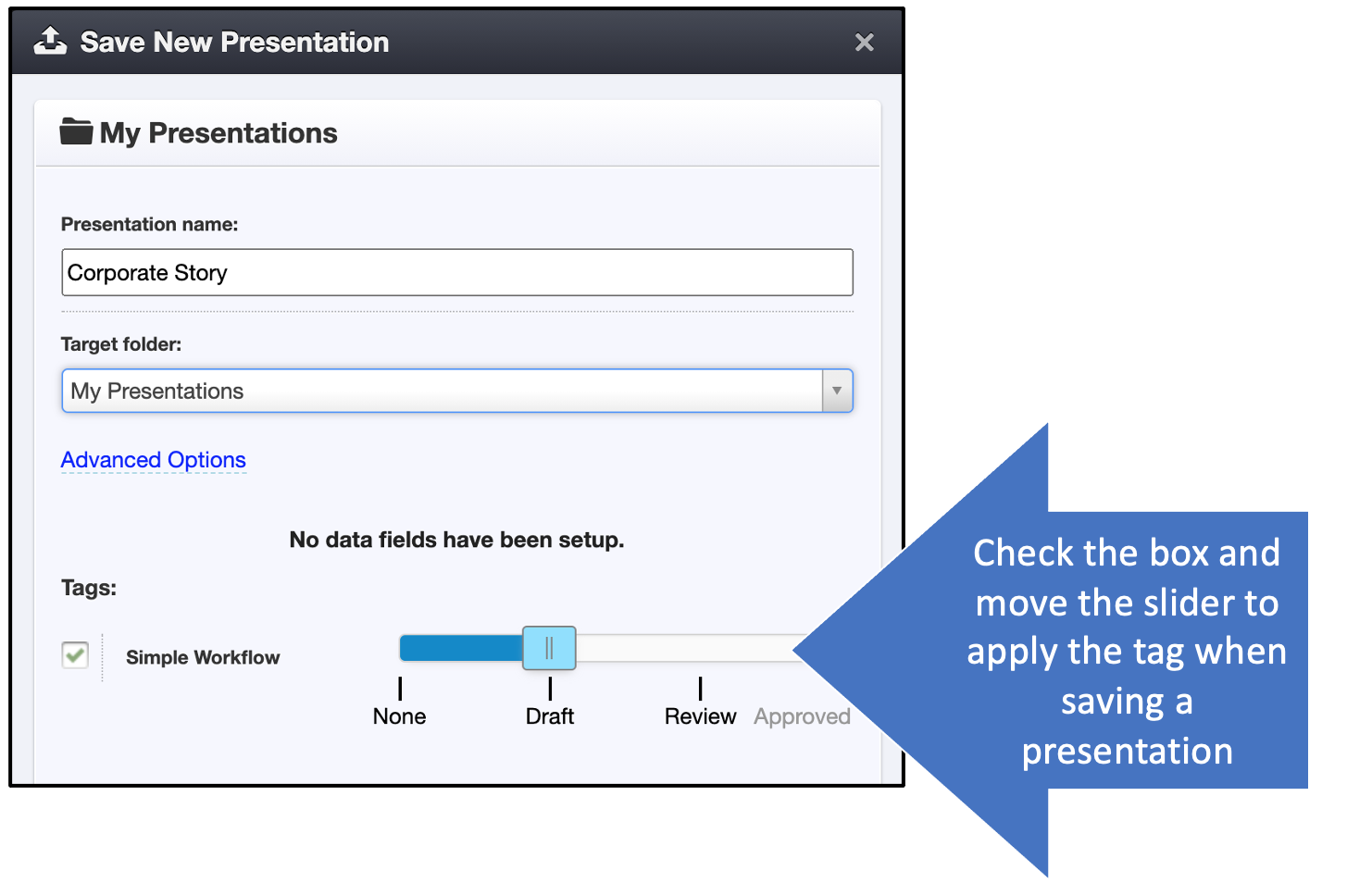 Using workflows when saving