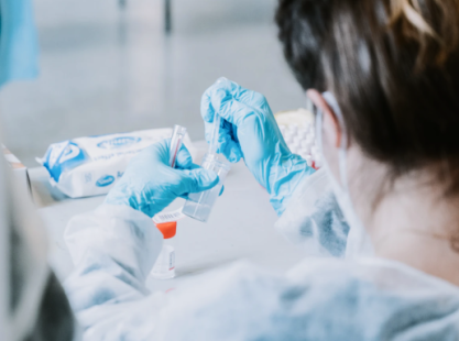 woman working in a lab